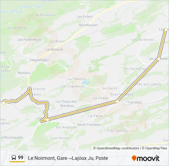 99 Bus Line Map