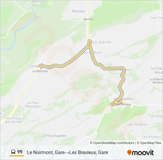 99 Bus Line Map