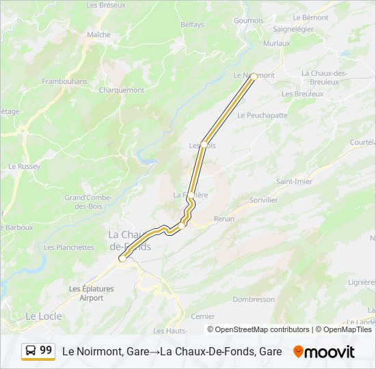 99 Bus Line Map