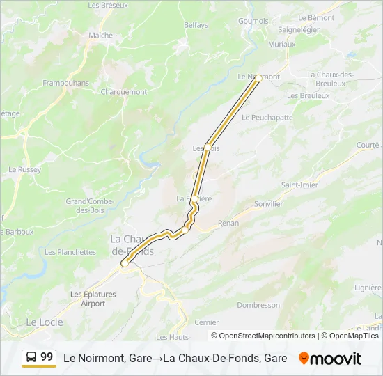 99 Bus Line Map