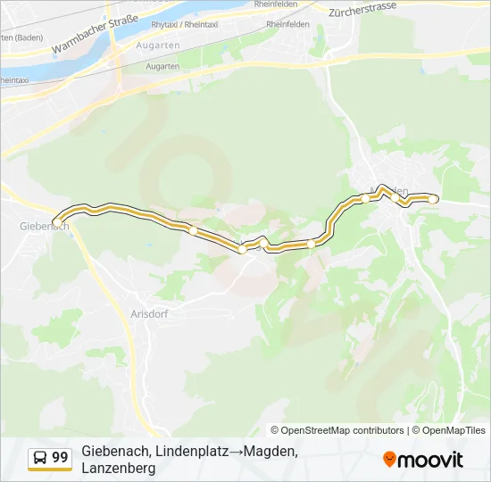 99 Bus Line Map