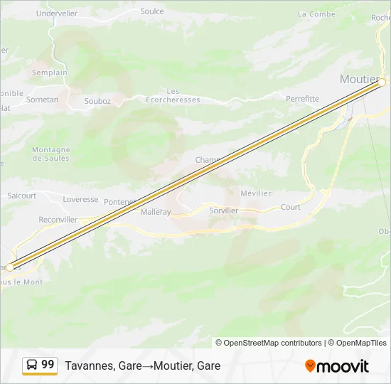 99 Bus Line Map