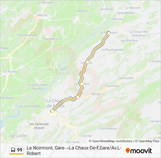 99 Bus Line Map