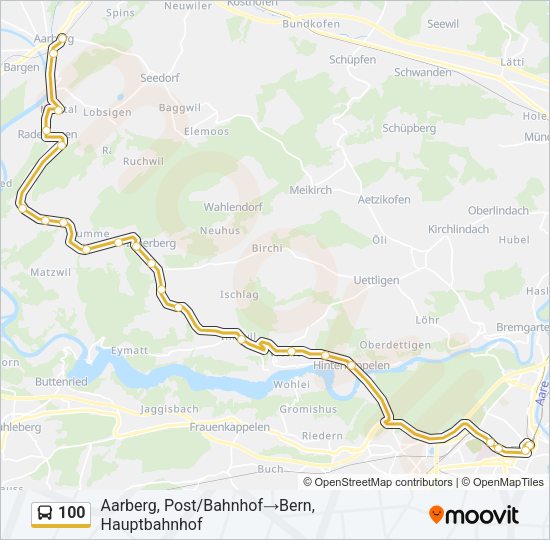 100 Bus Line Map