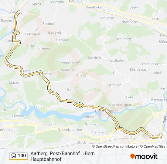 100 Bus Line Map