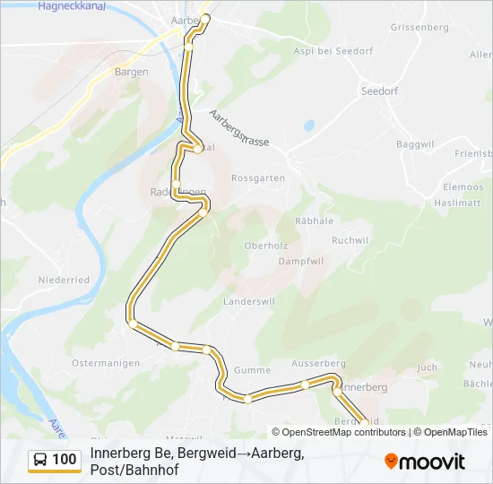 100 Bus Line Map