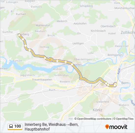 100 Bus Line Map