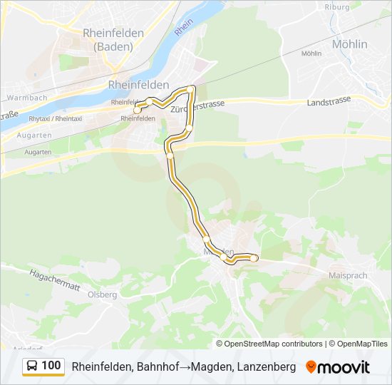 100 Bus Line Map