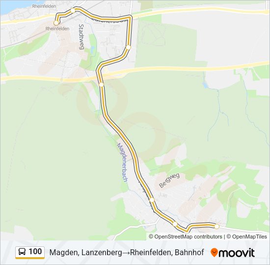 100 Bus Line Map
