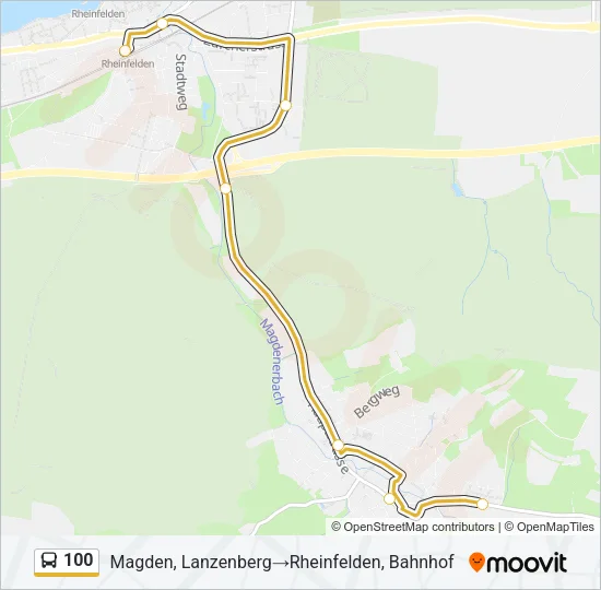 100 Bus Line Map