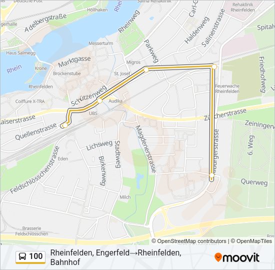 100 Bus Line Map