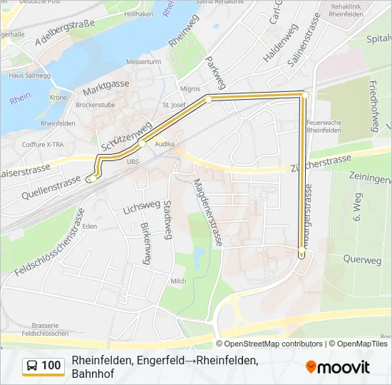 100 Bus Line Map