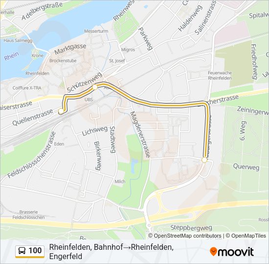 100 Bus Line Map