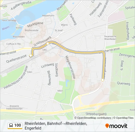 100 Bus Line Map
