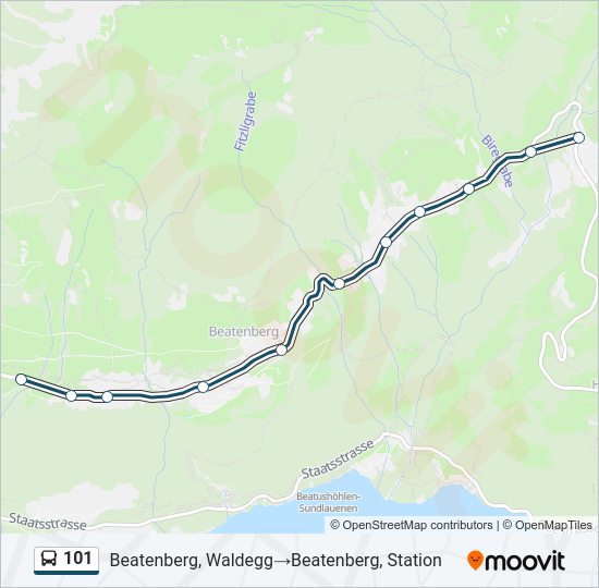 101 bus Line Map