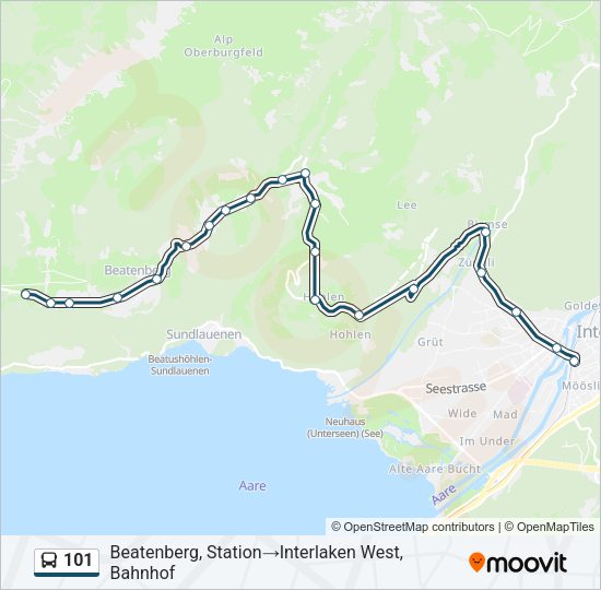 101 Bus Line Map