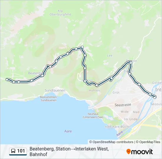 101 Bus Line Map