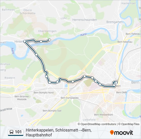 101 Bus Line Map