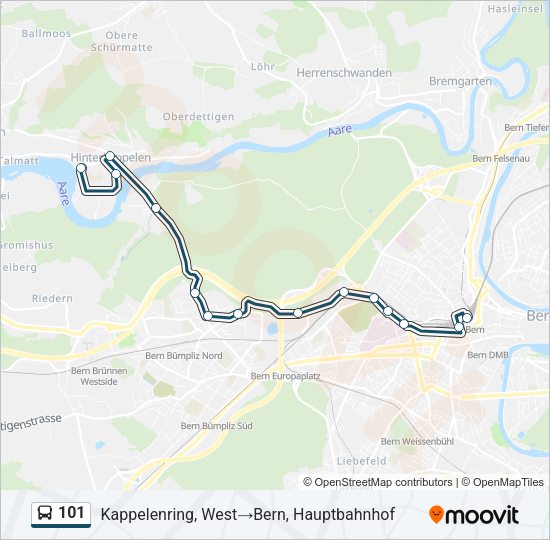 101 Bus Line Map