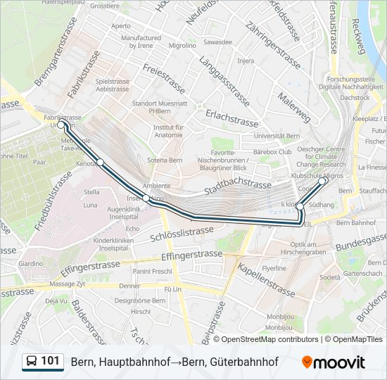 101 Bus Line Map