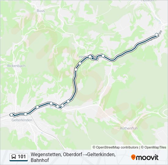 101 Bus Line Map
