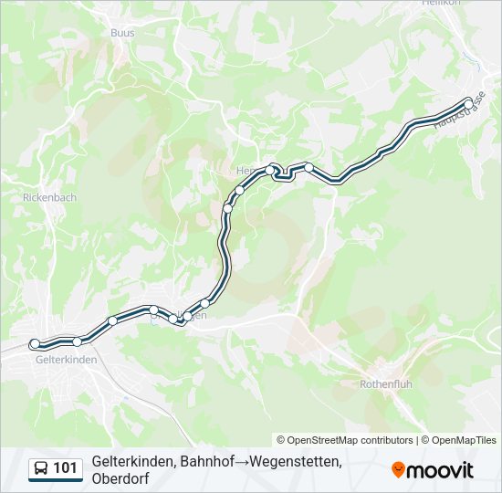 101 Bus Line Map