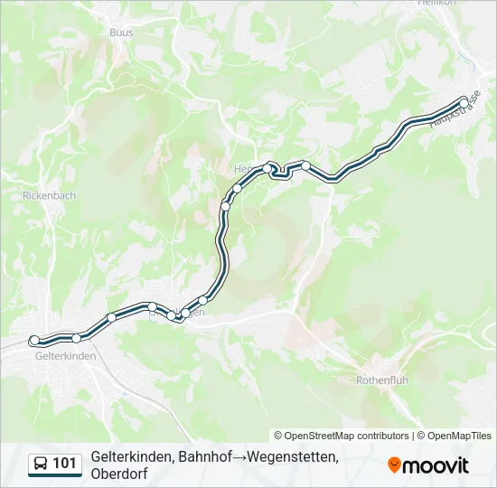 101 Bus Line Map
