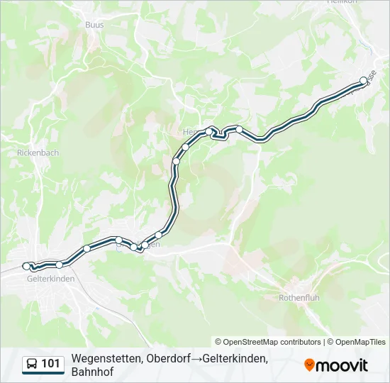 101 Bus Line Map