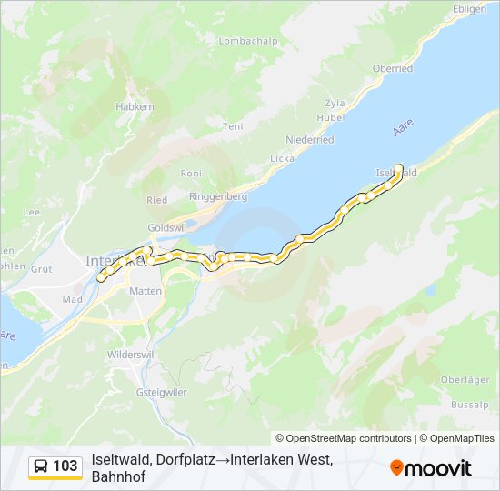 103 Bus Line Map