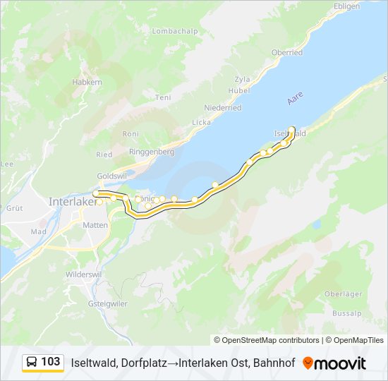 103 Bus Line Map
