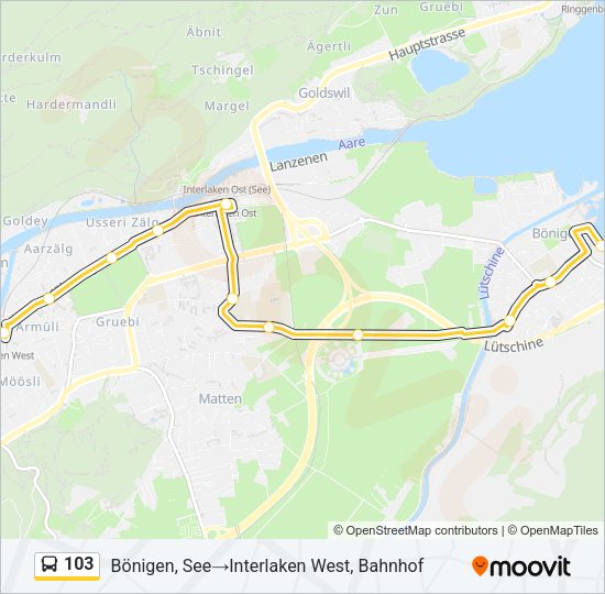 103 Bus Line Map