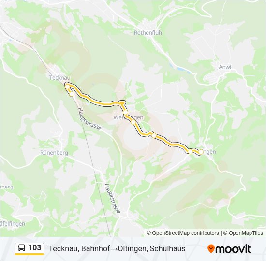103 Bus Line Map