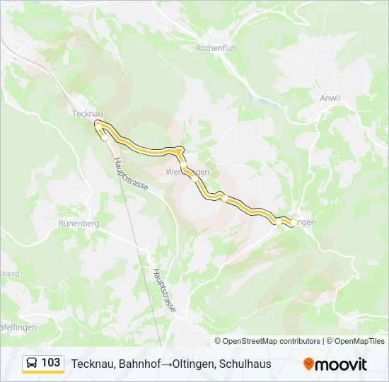 103 Bus Line Map