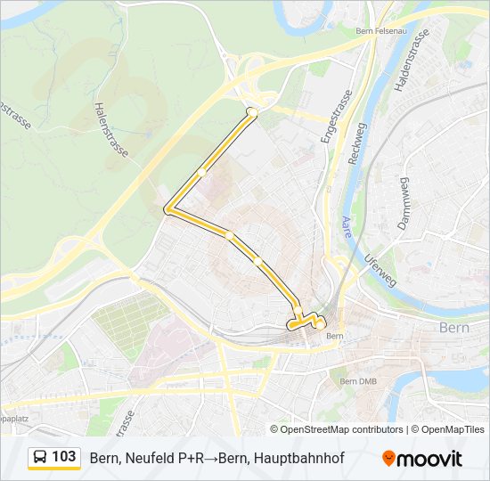 103 Bus Line Map