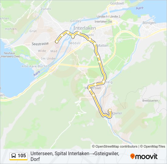 105 Bus Line Map
