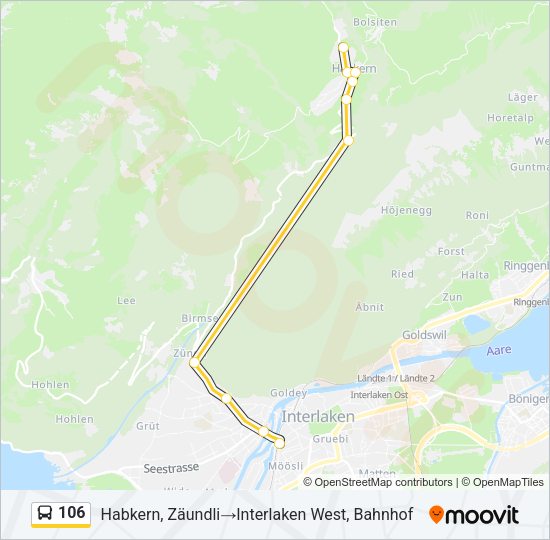 106 Bus Line Map