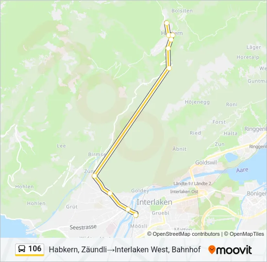 106 Bus Line Map