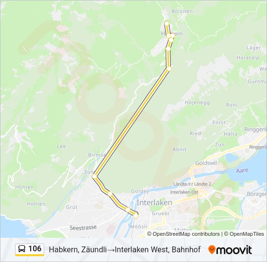 106 Bus Line Map