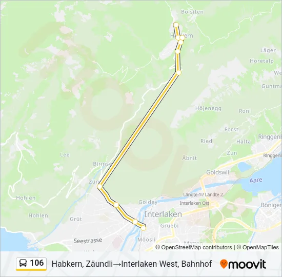 106 Bus Line Map