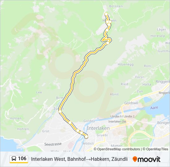 106 Bus Line Map