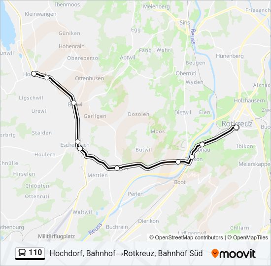 110 Bus Line Map