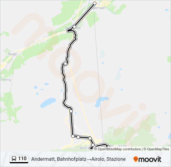 110 Bus Line Map
