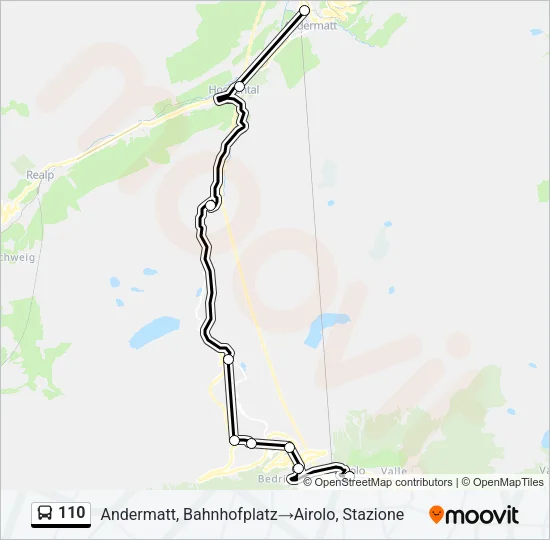 110 Bus Line Map