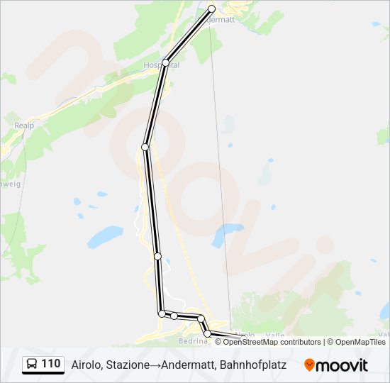 110 Bus Line Map
