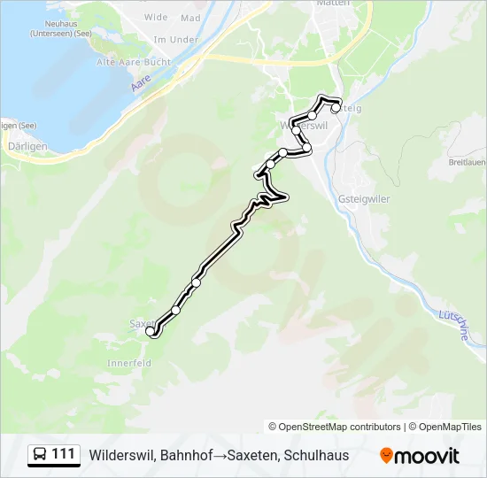 111 Bus Line Map