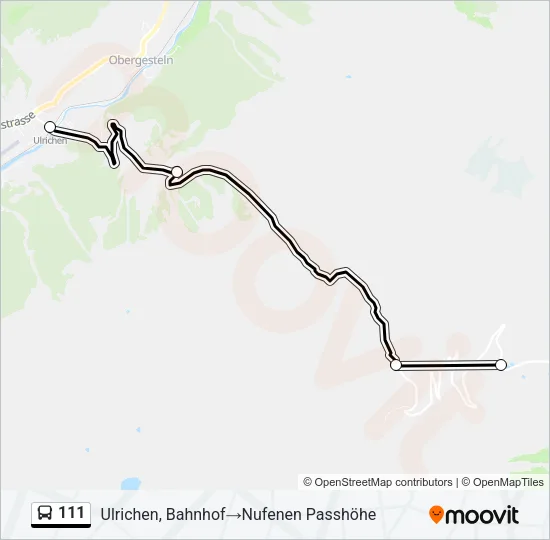 111 Bus Line Map