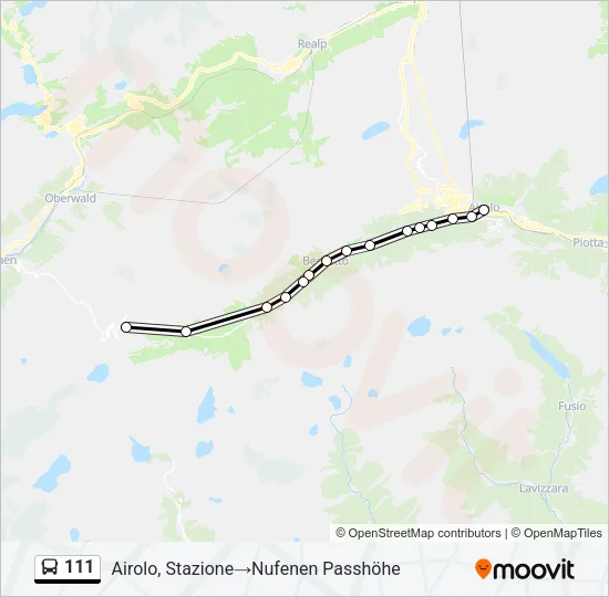 111 Bus Line Map