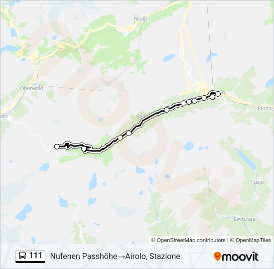 111 Bus Line Map