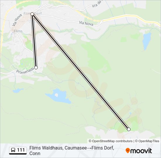 111 Bus Line Map
