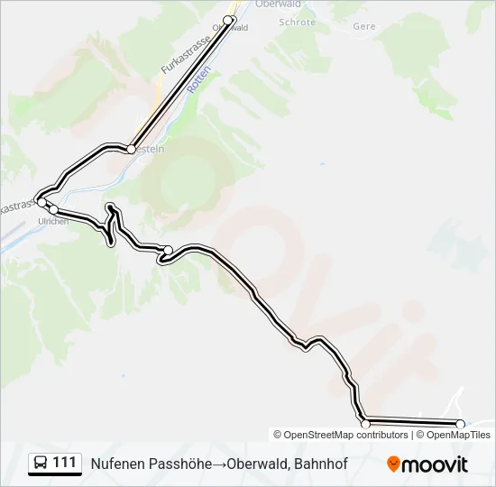 111 Bus Line Map